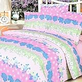 Blancho Bedding - [Pink Kaleidoscope] 100% Cotton 7PC Bed In A Bag (Queen Size)