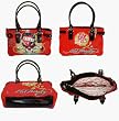 Christian Audigier Ed Hardy Kristine Satchel Red DTKRI3103