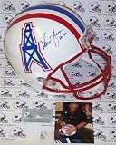Warren Moon Autographed/Hand Signed Houston Oilers Throwback Full Size Deluxe Replica Helmet