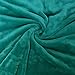 Oversize Flannel Throw Blanket with Cozy Plush Soft Cover for Sofa Chair and Bed Furniture Gift Teal for Couch Bed Luxurious Warm Lightweight Traveling and Cozy for All Seasons