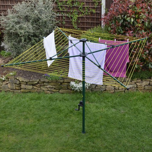 HEAVY DUTY Crank Lift Rotary Washing Line with free premium zipped