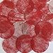 Round Sequin 40mm Red Silky Fiber Strand Fabric Couture Paillettes