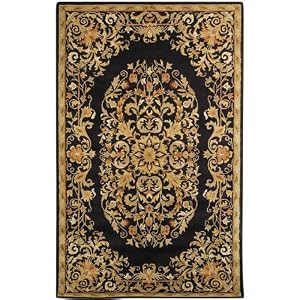 Heritage HG640B Black Oriental Rug Size: 7'6 x 9'6 Oval