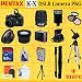 Pentax K-x Digital SLR Camera Kit(Black), with 18-55mm DA Lens + HUGE ACCESSORIES PACKAGE INCLUDING WIDE ANGLE MACRO LENS + 2X TELEPHOTO + 3 PC FILTER KIT + 8GB SDHC MEMORY CARD + AA BATTERIES WITH CHARGER + 2 CARRYING CASES + TRIPOD + MONOPOD & MUCH MORE INCLUDING FREE SHIPPING !!