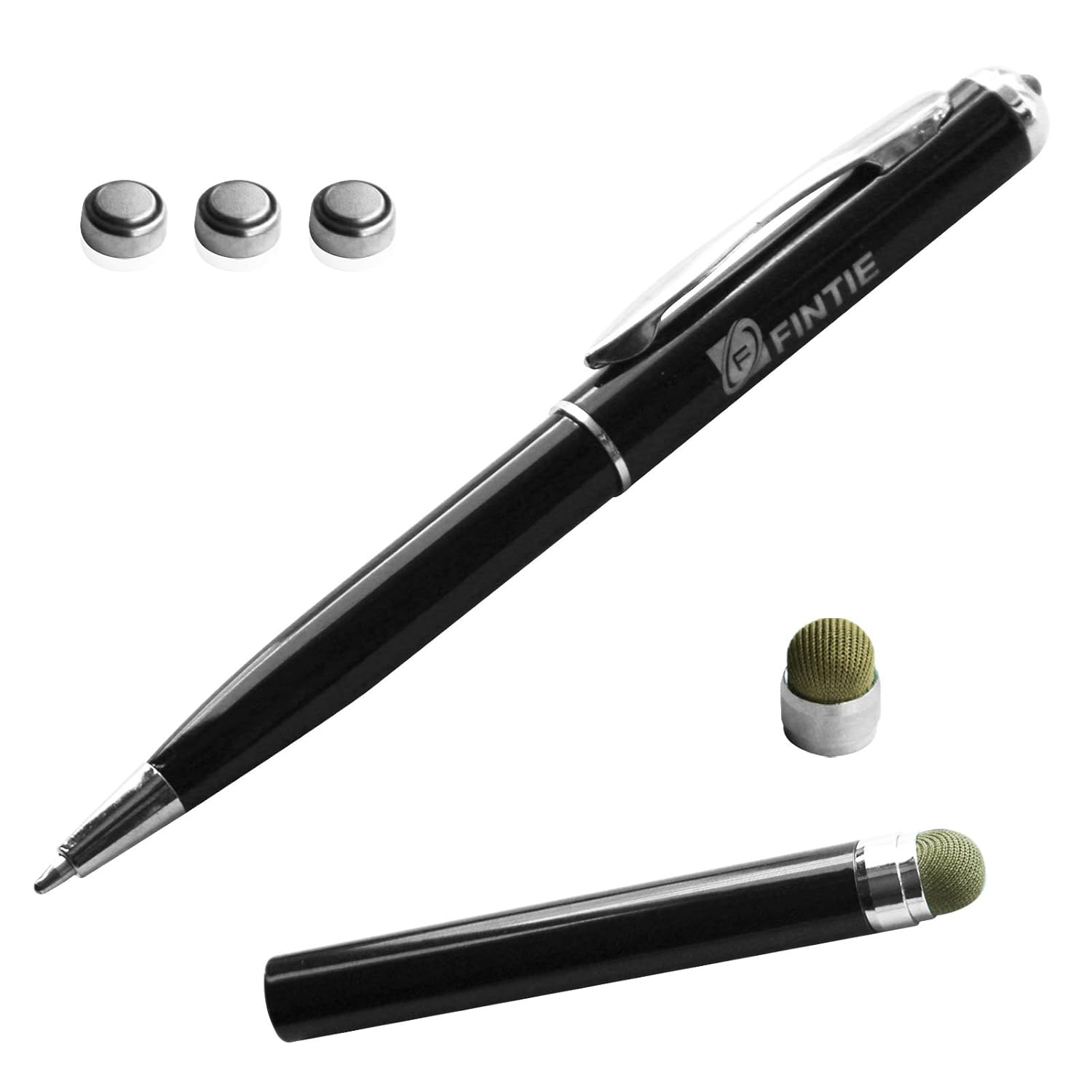 Stylus Ballpoint Pen Laser Pointer LED Flashlight For Smartphones and