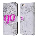 Head Case Designs Go Wanderlust Statements Leather Book Wallet Case Cover for Apple iPhone 6 / 6s