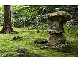 IMAGE OF Photographic Prints of A rugged stone lantern accents a moss garden at Sanzenin Temple in Ohara, from Robert Harding
