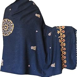 Handmade Shawls Wool Embroidered Outerwear 80 x 40 inches (ktds487)