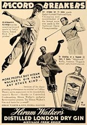 1937 Ad Hiram Walker's Dry Gin Flagpole Guldahl Lefty - Original Print Ad
