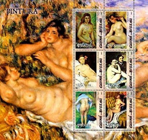 Guinea-Bissau - French Impressionist Nudes -6 Stamp Mint Sheet GB5207a