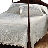Classic Cotton Matelasse Bedspread - King White