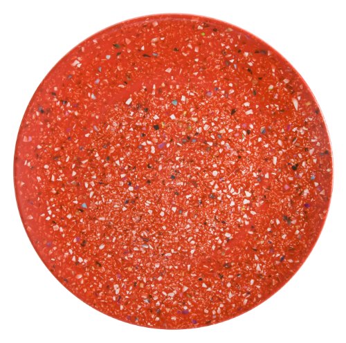 Zak Designs Confetti Melamine Dinner Plates, 11-Inch, Red, Set of 6