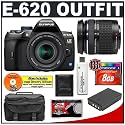 Olympus Evolt E-620 Digital SLR Camera with 14-42mm + 40-150mm Zuiko Lens + 8GB Card + BLS-1 Battery + Case + Accessory Kit