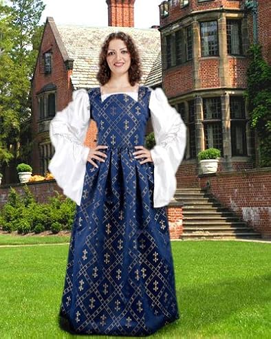 Medieval Renaissance Fleur de Lis Dress