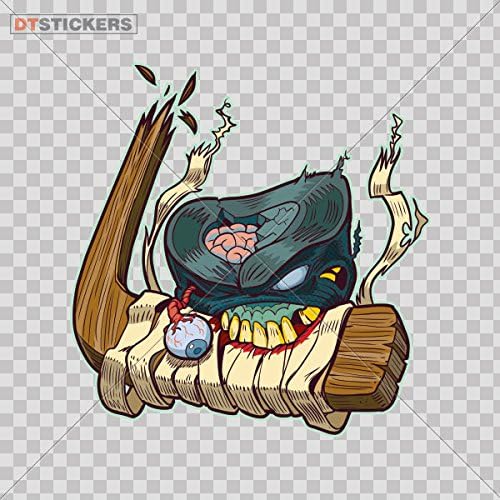 Vinyl Stickers Decal Hockey Zombie For Helmet waterproof candy road death eat (8 X 7,69 Inches) Fully Waterproof Printed vinyl sticker