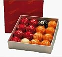 Marbleised Pool Ball Set - Red and Yellow