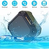 Portable Wireless Bluetooth Speaker Waterproof Outdoor Sport Mp3 Player, SUNDATOM&reg; Music Speaker Hi-fi Player with Long Playtime Hands Free for Smart Phone Anti-drop Anti-dust Anti-water
