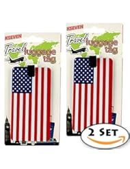 Apparel: KSEVEN American Flag Travel Luggage ID Tag, Set of 2 - KOLE