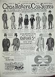 1889 ADVERTISEMENT BAKER CLOTHING CYCLES VELVETEEN