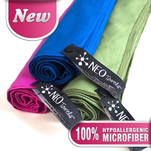 #1 Microfiber Towel by NEO Towels ★ Premium quality microfiber for Hair & Body ★ Perfect for all Sports, ★ Quick dry turban ★ Large 24" x 47" Inches ★ Come with Nylon Carry Bag(Green)