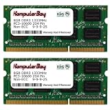 Produkt-Bild: Komputerbay 16GB (2x 8GB) DDR3 PC3-10600 10666 1333MHz SODIMM 204-Pin Laptop Arbeitsspeicher 9-9-9-25