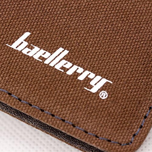 Cyberways Men Canvas Durable Foldable Wallet Card Pack [student][boyfriend]-Vertical version-grey