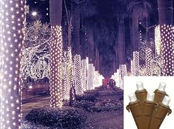 2' x 8' Pure White LED Net Style Tree Trunk Wrap Christmas Lights - Brown Wire