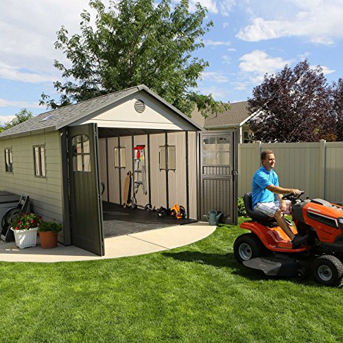 Lifetime 11 x 18.5 ft. Outdoor Storage Shed with Tri Fold ...