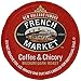 French Market Coffee Single Serve Cups, Medium-Dark Roast With Chicory, 12 count