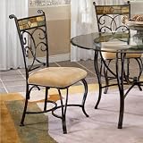 Hillsdale Furniture 4442-802 Pompei Set Dining Chair, Black Gold