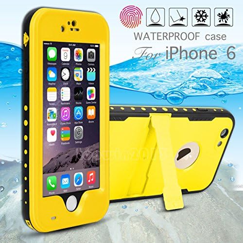 Happy Digital® Iphone 6 Waterproof Case for Ip-68 Iphone 6 Plus 5.5 Premium Waterproof Shockproof Snow Proof Case Cover (Yellow)