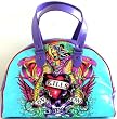 Authentic Ed Hardy Love Kills Slowly Design Bowling Bag - Aqua