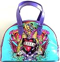 Ed Hardy Love Kills Slowly Design Large Bowling Bag - Aqua