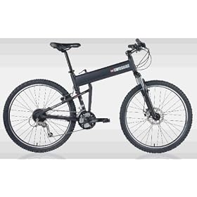 SwissBike LX Aluminum Folding Mountain Bike (18 Fram) _Matt Black