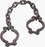 Spooky Fake Leg Iron And Chain Halloween Prop