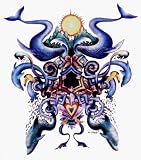 Sea Life by DuBois - Whales, Dolphins, Toucan, Butterflies, Snails, Heart, Mermaids, Sun, Mountains & Waves (Marine Life) - Sticker / Decal