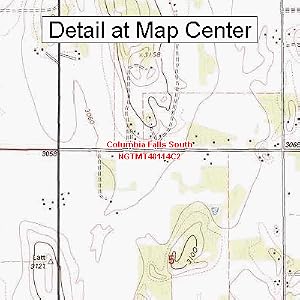Buy USGS Topographic Quadrangle Map - Columbia Falls South, Montana (Folded Waterproof)