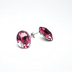 drop.スワロフスキー オーバル ピアス