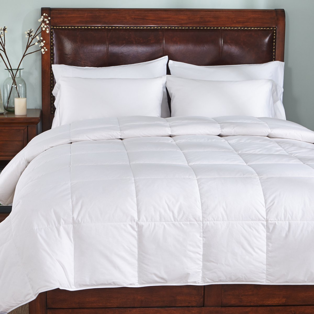 Home Elements Lightweight Warm Down Comforter Cotton 550 Fill Power