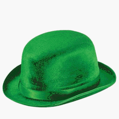 Beistle - 30741 - Green Vel-Felt Derby- Pack of 12