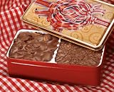 Gift Tin of Fudge, 2lbs - 1 lb Chocolate Fudge,1 lb Chocolate Pecan Fudge in each tin