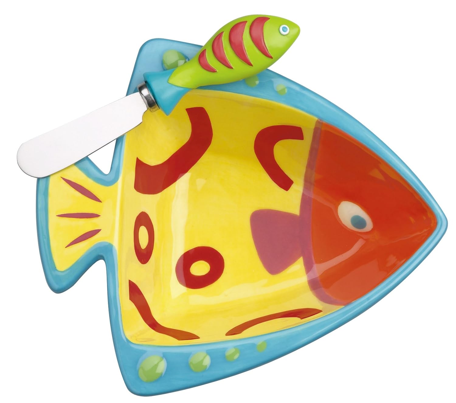 Skull Party Entertaining Dip Holder Serving Bowl Dish & Bone Spreader