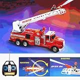 AZ Importer TF6 R-C Fire Rescue Truck with Water Shooting Cannon RTR Electric Fire Engine