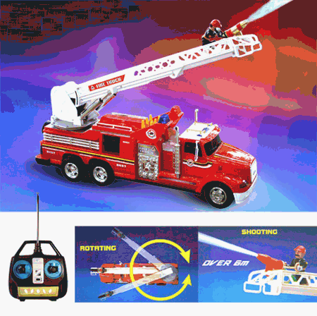 AZ Importer TF6 R-C Fire Rescue Truck with Water Shooting Cannon RTR Electric Fire Engine