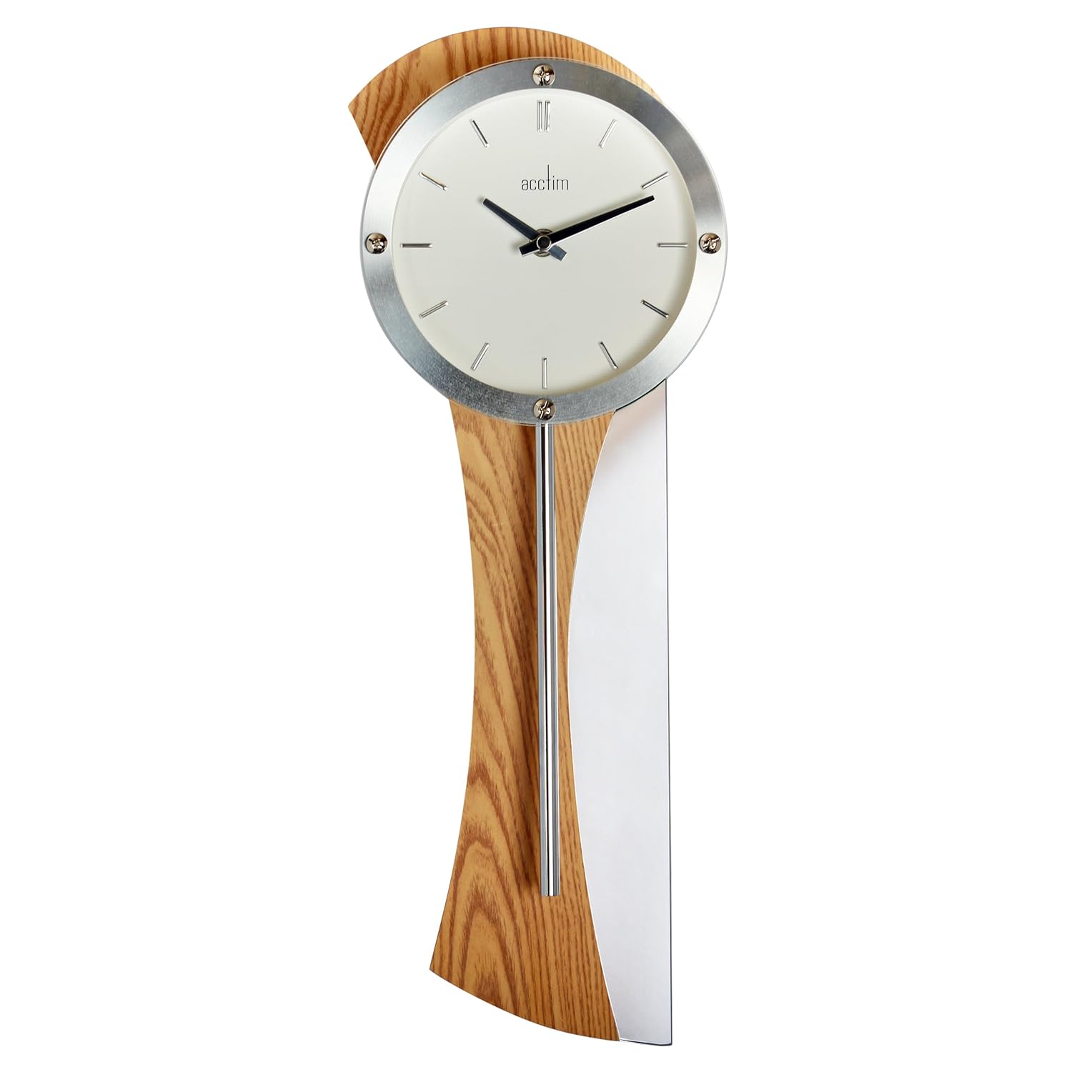 Acctim 28221 Bromsgrove Oak Effect & Mirror Pendulum Regulator Wall