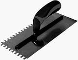 Goldblatt G02391 1/4-Inch By 3/8-Inch By 1/4-Inch Square Notch Trowel With Plastic Handle