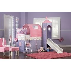 Powell Princess Castle Twin Tent Bunk Bed with Slide