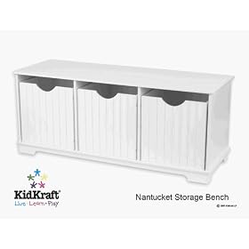 Nantucket Storage Bench - White by KidKraft