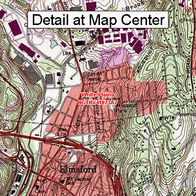 USGS Topographic Quadrangle Map - White Plains, New York