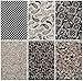 Jelly Roll 25 Cotton Quilting Fabric Strips 2.5 X 43-inch Classic Black and White No Duplicates